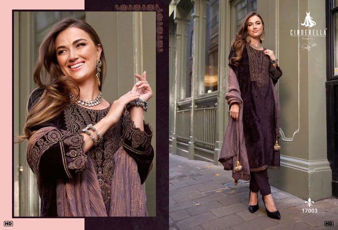 Jardoshi Vol 2 By Cinderella Winter wear Velvet Designer Salwar Suit 
